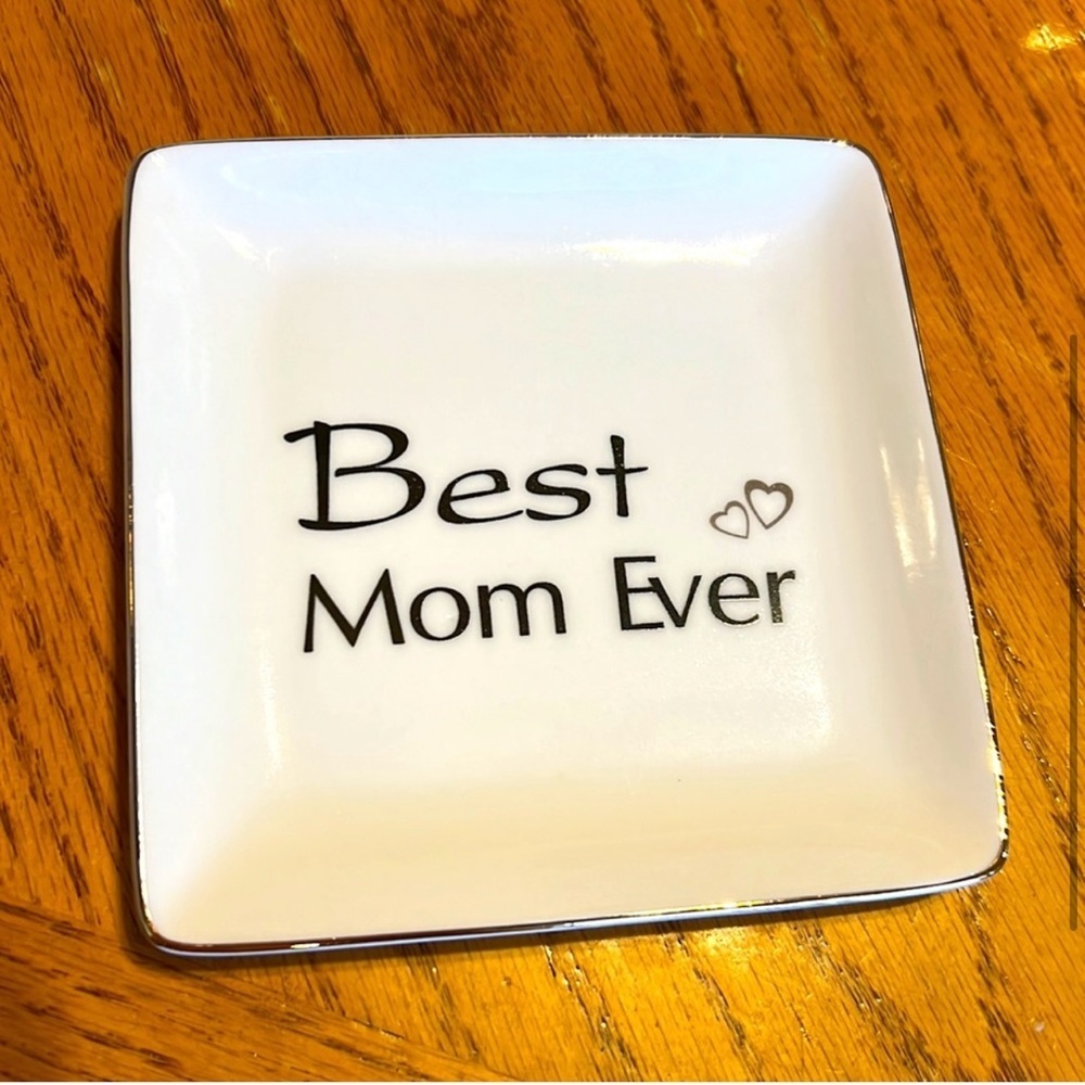 NEW! Best Mom Ever Ceramic Jewelry Decorative Trinket - Picture 4 of 6